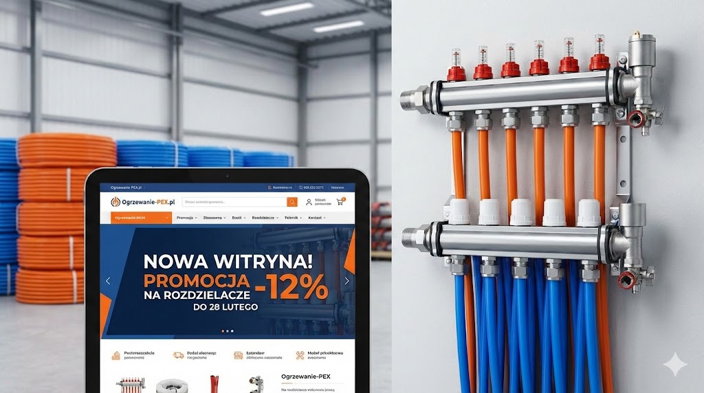 Oficjalny start nowej witryny! Świętujemy promocją na Rozdzielacze (-12%)