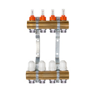 Rozdzielacz mosiężny do podłogówki ogrzewania podłogowego  4 obwody