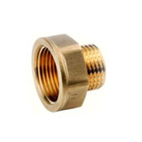 Przedłużka  mosiężna redukcyjna 1/2`GZx3/4`GW