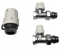 Caleffi komplet termostatyczny prosty z nastawą wstępną