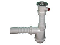 Syfon zlew pojedyńczy sitko metal z podł.pralki