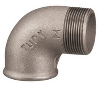 Czarne kolano żeliwne   1/2" gw-gz