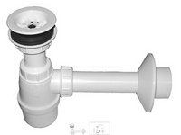 Syfon umywalki sitko plastik z podłącz.pralki  fi 50