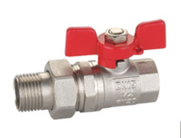 Zawór kulowy  z półśrubunkiem motylek  3/4`  PN30