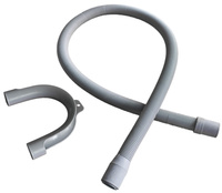 Wąż odpływ z pralki L-200 cm szary  /+ łuk/