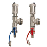 Komplet odpowietrzająco - spustowy automatyczny 1" czerwony + niebieski