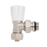 Zawór grzejnikowy  kątowy /zasilanie/ 1/2` z końcówka na PEX