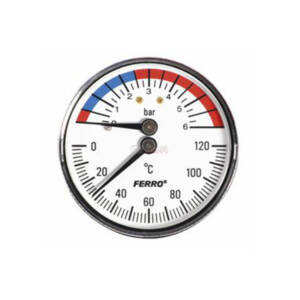 Termomanometr tylny 80  1-6 bar  -axialnyTermomanometr tylny 80  1-6 bar  -axialny