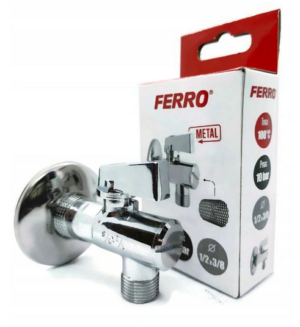 Zawór 1/2` x 3/8`  kulowy z filtrem (Ferro - Z1238KF)Zawór 1/2` x 3/8`  kulowy z filtrem (Ferro - Z1238KF)