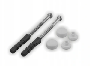 Komplet śrub mocowania wc  M6x80 białeKomplet śrub mocowania wc  M6x80 białe
