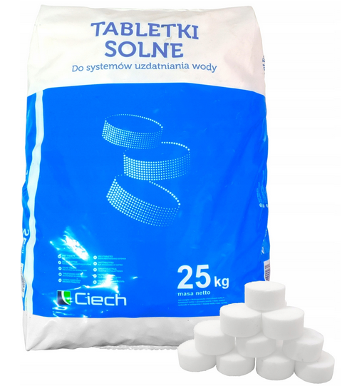 Sól w tabletkach do zmiękczacza wody - opak.25kg