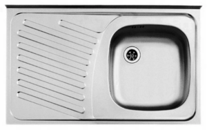 Zlew Compact 10 - nakładany 1 kom.+ociek. z lewej 80x50 len+syfon 1011717Zlew Compact 10 - nakładany 1 kom.+ociek. z lewej 80x50 len+syfon 1011717