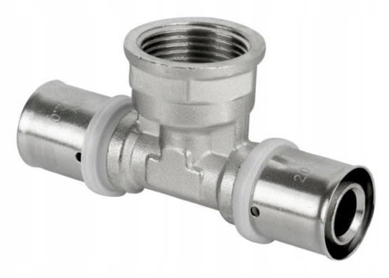 PEX zaciskany / zaprasowywany trójnik GW 20x3/4`x20 PEX zaciskany / zaprasowywany trójnik GW 20x3/4`x20