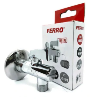 Zawór 1/2` x 3/8`  kulowy z filtrem (Ferro - Z1238KF)Zawór 1/2` x 3/8`  kulowy z filtrem (Ferro - Z1238KF)