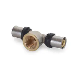 PEX zaciskany / zaprasowywany szczęki "U" trójnik GZ 25x1`x25PEX zaciskany / zaprasowywany szczęki "U" trójnik GZ 25x1`x25