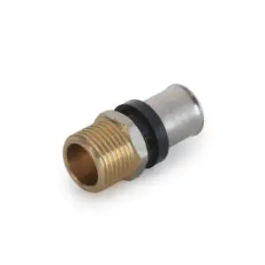PEX zaciskany / zaprasowywany szczęki "U" złączka GZ 16x1/2`PEX zaciskany / zaprasowywany szczęki "U" złączka GZ 16x1/2`